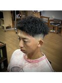 ツイストスパイラルパーマ×フェード