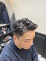 プラウド(PROUD) 社会人ビジネス/ツーブロックショート七三分け/フェード/田町