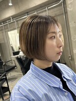 ラック(LUCK)&nbsp;ショートバレイヤージュ/船橋/くすみベージュ/マロンベージュ