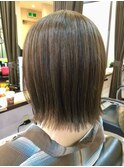 20代30代40代大人かわいい前下がり外ハネボブ切りっぱなし