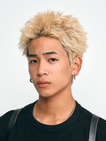バイフィフス 原宿/表参道(by fifth)&nbsp;スパイキーショートベリーショートブリーチダブルカラーメンズ