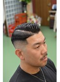 サイドパート【町田/理容室/床屋/顔剃り/シェービング/フェード