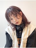 ロングパーマ/くるくるパーマ/前髪パーマ/ブルーブラック