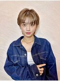 透け感前髪のナチュラルショートボブ