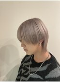 韓国アイドル風！ニュアンスブリーチカラー　ホワイトグレー