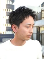 ガズル ハラジュク(GUZZLE HARAJUKU)&nbsp;ピンパーマで作る無造作スパイキーショート　刈り上げない　原宿