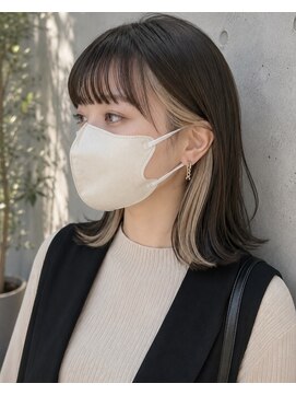 テーラヘアー 葛西店(TELA HAIR) 【ミルクティーベージュ×切りっぱなしボブ】