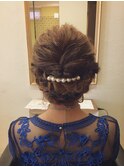 編み込みヘアアレンジ