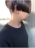 bibito アッシュブラウン前下がり刈り上げショート ネオウルフ