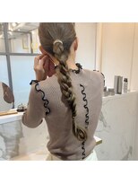 ローウェ 名駅(Louwe)&nbsp;編みおろしロングヘアパーティーセット結婚式[名駅/名古屋駅前]