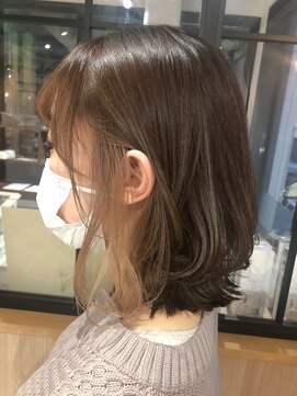 テラスヘア 新潟駅南(TERRACE hair) さりげないナチュラルお洒落インナーカラー(ブリーチ1回)