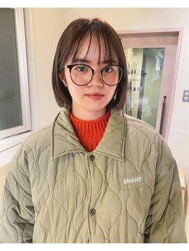 ハル ヘアスタジオ(haRu hair studio) ミニボブ×シースルーバング