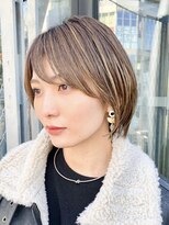 アマトウキョウ 表参道(AMA TOKYO) 顔まわりレイヤー マッシュボブ 似合わせカット 大場猛