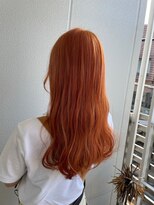 ガリカ シーム(Gallica/SEAM)&nbsp;【桑原雪音】韓国風派手髪オレンジベージュ/暖色系カラー<原宿>