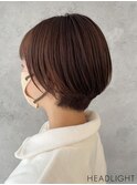 ラベンダーミルクティーくすみベージュ×ショートボブミニウルフ
