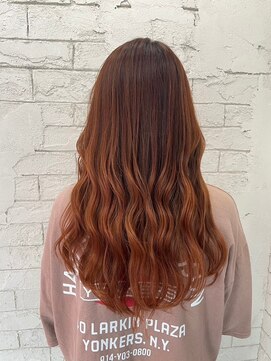アジールヘア 所沢プロペ通り店(agir hair) オレンジベージュグラデーションカラー10代20代所沢