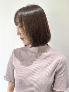 フォーク FOLK 【FOLK】赤みなし透明感グレージュ☆似合わせ内巻きボブ♪