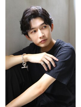 ブラン 広島八丁堀(Blanc) 【Blanc】アップバング＿マッシュ＿黒髪＿ミディアム