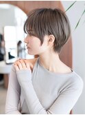 大人かわいい前髪セシルカットココアブラウンフリンジウェーブ