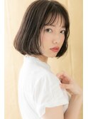 グレージュ韓国風ワンカールAライン小顔ボブ311X越谷20代30代