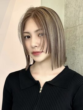 ソル ジングウマエ(SOL JINGUMAE) ミルクティーベージュレイヤーインナーカラーグレージュカラー