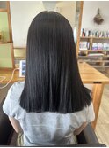 暗髪ロング
