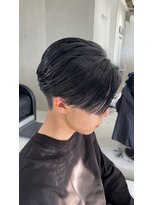 ホワイト(WHITE)&nbsp;ブルーブラック　前下がりモードセンターパート