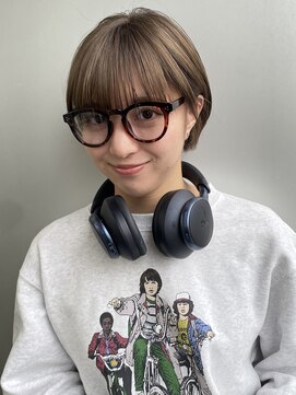 エアー 青山(AIR) 前髪あり耳掛け丸みボブコンパクトショート20代30代40代50代