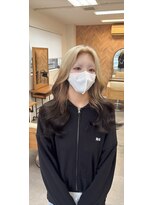 リングバイモアムー(Ring by Moremuu)&nbsp;ホワイトミルク裾ブラウン