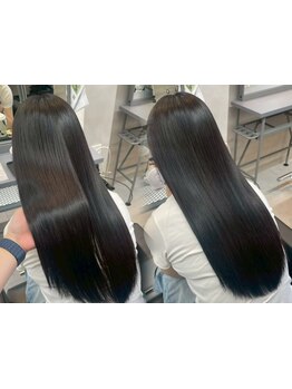 誰もが憧れる艶感溢れるストレートへ♪うねり、広がりが気になる方はbrace自慢の縮毛技術で解消！