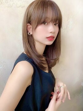 ロンド アンブル 四条烏丸(Lond ambre) ミディアムレイヤー/顔まわり/小顔/ブラウン