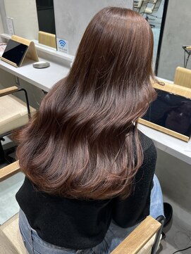 オリーブブラウン/ワンカラー/艶カラー/髪質改善トリートメント