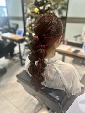 ケンジ 南林間(KENJE) 編みおろし×インナーカラー×玉ねぎヘア【南林間】