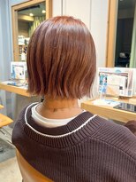 ヘアアンドライフ エジェリデイズ(hair&life egerie days) ピンクベージュ・切りっぱなしボブ・外ハネ