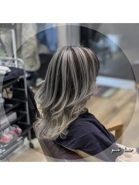 ピヴォヘアー(pivo hair) バレイヤージュ シルバー