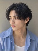 毛流れストレート曲がる縮毛矯正韓国風センターパートカルマヘア