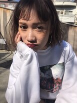 SUSAKI  ラベンダーグレージュ 切りっぱなしボブ