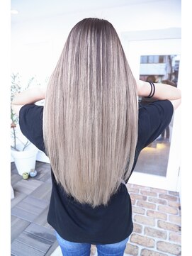 オズ 郡山桑野店(OZ) 【OZ田中】バレイヤージュ#ホワイトベージュ