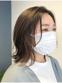 外ハネボブ×ベージュインナーカラー