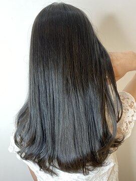 ジーナ 銀座(Zina) かきあげロング/マロンベージュ/逆三角/髪質改善【Zina銀座】