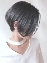 モリオフロムロンドン 原宿本店(morio from London)&nbsp;【モリオ原宿】黒髪前下がりショートボブ前髪なし耳かけ