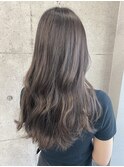 大人グレージュ しのばせハイライトカラー