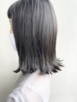 ヘアー アイス 御器所本店(HAIR ICI) カーキベージュ × 切りっぱなしボブ