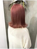 ダブルカラーミルクティーベージュカラーケアブリーチ外ハネボブ