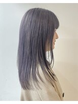 ソーコ 渋谷(SOCO)&nbsp;パープルピンクアンブレラカラーペールラベンダー外ハネボブ