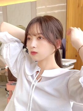 アフロートリノ(AFLOAT Leino) 2wayバング 韓国前髪 シースルー ミディアム くびれヘア　顔周り