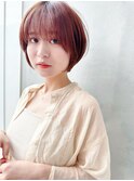 say.原田美千留 ショートボブ ショート 丸みショート ベージュ