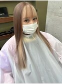 フェイスフレーミング　ケアブリーチ　カラー　ロング