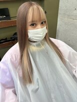 ガルボ ヘアー(garbo hair)&nbsp;フェイスフレーミング　ケアブリーチ　カラー　ロング