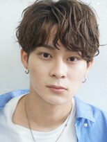 フォーエックス(hair salon XXXX)&nbsp;ソフトツイストスパイラルパーマ刈り上げツーブロックマッシュ